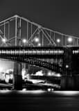 Vertical The MLK Jr and Eads Bridges black and white Photos