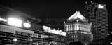 Panoramic The Scottrade Center and Downtown St. Louis black and white Photos