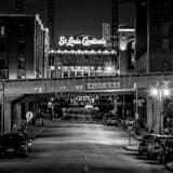 Square St Louis Cardinals New Busch Stadium black and white Photos