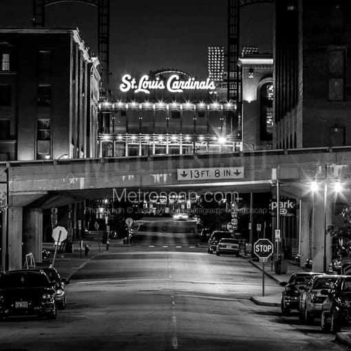 St Louis Cardinals New Busch Stadium -- St Louis Black and White Photos
