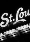 Vertical St Louis in Neon Framed Photos