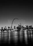 Vertical The St Louis Skyline Along the Mighty Mississippi River Framed Photos