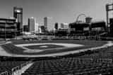 Horizontal The St Louis Skyline from Busch Stadium black and white Photos