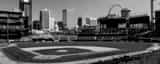Panoramic The St Louis Skyline from Busch Stadium black and white Photos
