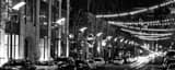 Panoramic Washington Street at Night Framed Photos