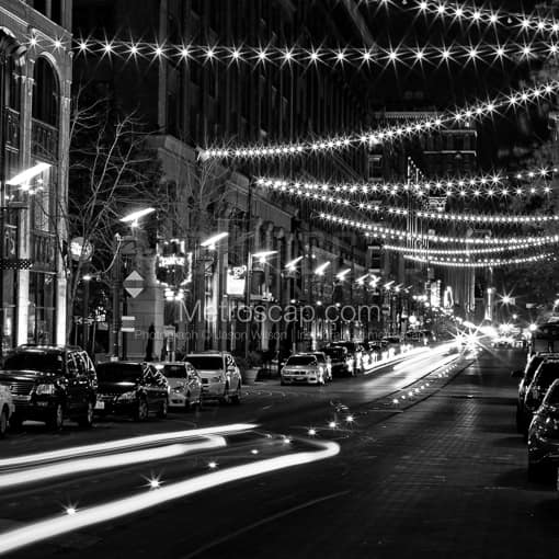 Washington Street at Night -- St Louis Black and White Photos