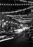Vertical Washington Street at Night Framed Photos