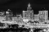 Horizontal St Paul at Night black and white Photography