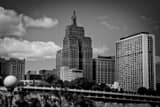 Horizontal First Farmers and Merchants Bank black and white Photography