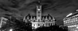 Panoramic The Landmark Center from Rice Park black and white Photography
