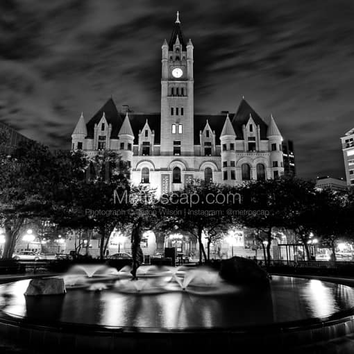 The Landmark Center from Rice Park -- St Paul Black and White Photography