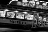 Horizontal The Iconic Mickeys Dining Car black and white Photography