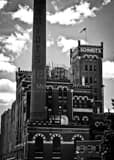 Vertical The Old Schmidts Brewery black and white Photography