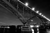 Horizontal The Smith High Bridge at Night black and white Photography