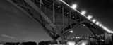 Panoramic The Smith High Bridge at Night black and white Photography