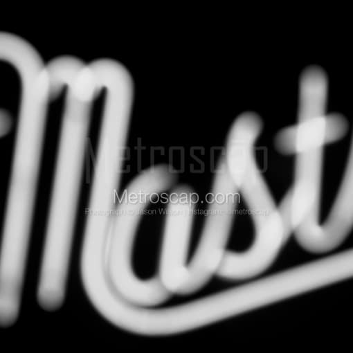 The Neon Sign for Mastrys -- St Petersburg Black and White Photos