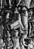 Vertical The Relief Sculpture on the Municipal Building landscape black and white Photography