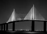 Horizontal The Sunshine Skyway Bridge black and white Photos