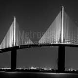 Square The Sunshine Skyway Bridge black and white Photos
