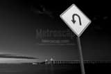 Horizontal U-Turn on the Sunshine Skyway Fishing Pier black and white Photos
