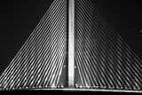 Horizontal A Tight Shot of the Support Cables of the Sunshine Skyway Bridge black and white Photos