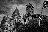 Horizontal Clinton Square black and white