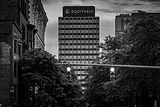 Horizontal Equitable Building black and white