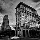 Square Hanover Square Genesee Street black and white