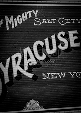 Vertical Mighty Salt City Mural black and white