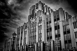 Horizontal Niagara Mohawk Building black and white
