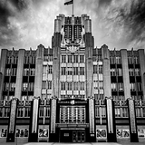 Square Niagara Mohawk Building black and white