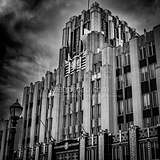 Square Niagara Mohawk Building black and white