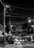 Vertical Seventh Avenue in Ybor City black and white Photos