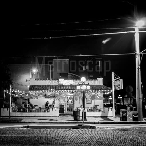 The Alaskan Tacos Building in Ybor City -- Tampa Black and White Photos