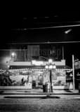 Vertical The Alaskan Tacos Building in Ybor City black and white Photos