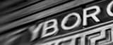 Panoramic A Blurry Ybor City Sign black and white Photos