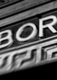 Vertical A Blurry Ybor City Sign black and white Photos