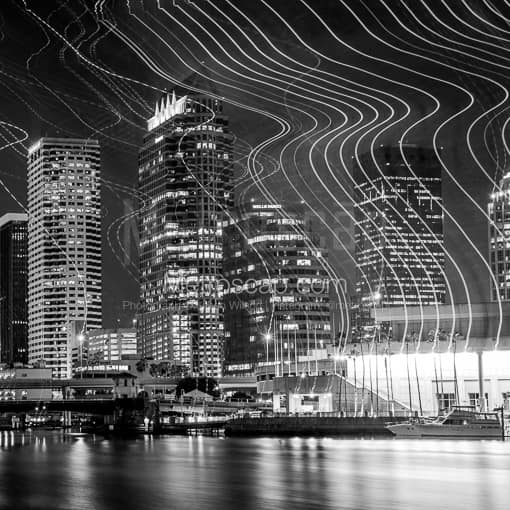 Fun with Downtown Tampa at Night -- Tampa Black and White Photos