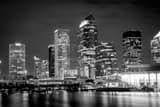 Horizontal Downtown Tampa Florida black and white Photos