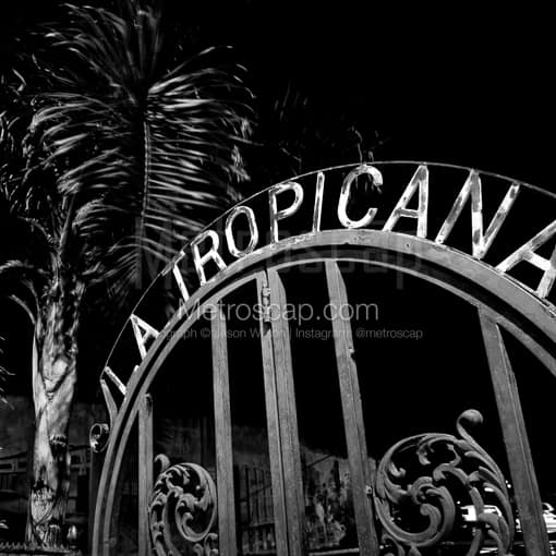 La Tropicana Gate in Ybor City -- Tampa Black and White Photos