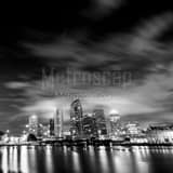 Square The Tampa Skyline at Night black and white Photos