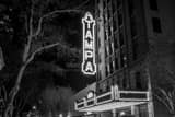 Horizontal The Tampa Theater at Night black and white Photos