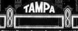 Panoramic The Tampa Theater Marquee black and white Photos
