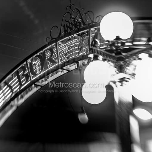Ybor City Arch -- Tampa Black and White Photos
