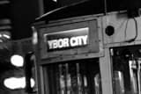 Horizontal Ybor City Streetcar black and white Photos