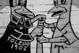 Horizontal A Small Mud Hens Mural black and white Pictures