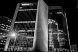 Horizontal The 300 Madison Building in Downtown Toledo at Night black and white Pictures