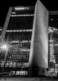 Vertical The 300 Madison Building in Downtown Toledo at Night black and white Pictures