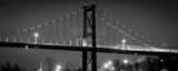 Panoramic The Anthony Wayne Bridge at Night over the Maumee black and white Pictures
