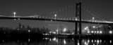 Panoramic The Anthony Wayne Bridge at Night black and white Pictures